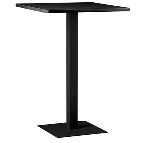 <b>Pie alto de mesa para bar y restaurante</b>. ACER Q50 PMA cuenta con una base y colmna cuadrada en acero lacado. En este modelo podremos elegir tableros redondos o cuadrados