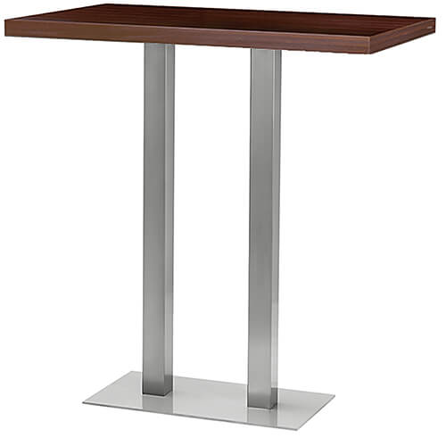 El modelo de pie de mesa alto central y doble columna de acero ACER Q80 PMAD destaca por la sencillez de sus líneas. Está fabricado en acero con base rectangular y dos columnas cuadradas. Una estructura perfecta para combinar en multitud de acabados en co