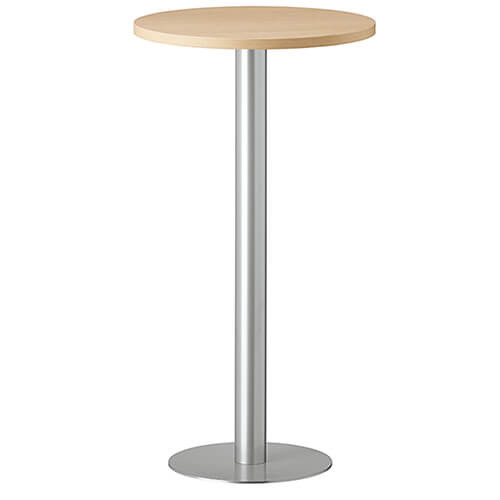 Pie de mesa alto de acero inoxidable para hostelería modelo ACER R40 PMA. La estructura está fabricada en acero en diferentes colores. El tamaño de la base permite combinar con tableros de hasta 60 cm de diámetro (tapas redondas). Posibilidad de fabricars