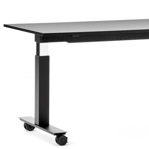 Mesa abatible estructura en acero lacado con tablero en diferentes acabados.
