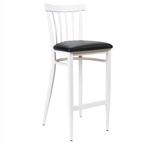 Taburete de madera con asiento tapizado estilo retro para restaurantes