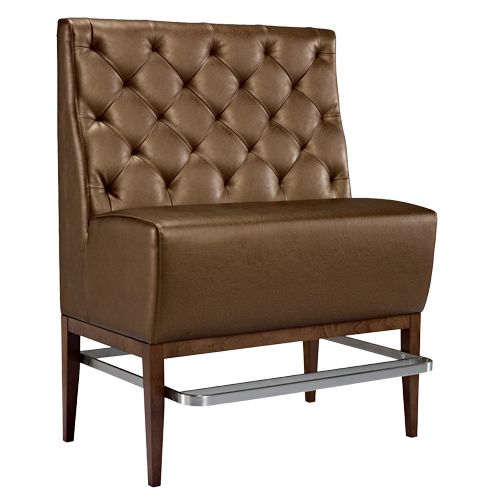 Banco de hostelería doble BLUES tapizado. Un módulo de asiento de dos plazas muy práctico para completar mesas altas. Una forma original de separar por estancias un mismo local. Si en la zona de un bar empleamos este tipo de banco de hostelería