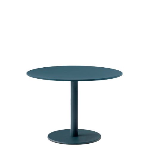 Pie de mesa bajo con base redonda de fundición o acero Ø40 cm y columna de aluminio extruido de Ø6 cm disponible en diferentes acabados a elegir. Disponible en dos alturas: 36 cm y 50 cm.