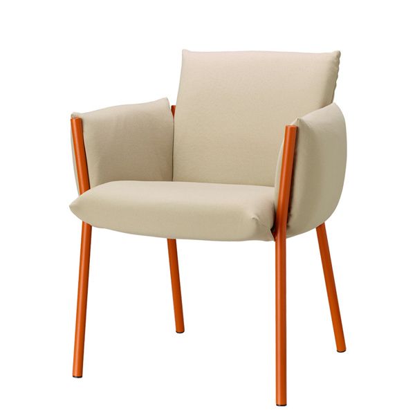 Sillón apto para exterior estructura en acero tubular con asiento y respaldo tapizado desenfundable en color a elegir