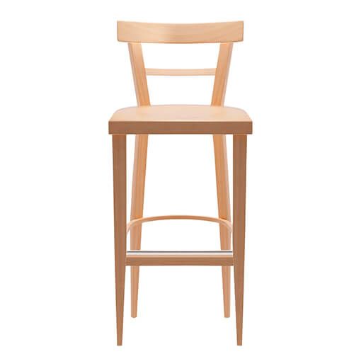 Taburete alto de estilo nórdico de haya