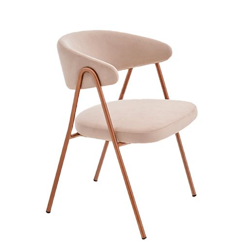 Sillón estructura en acero galvanizado con asiento y respaldo tapizado.