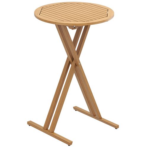 Mesa alta plegable de madera para hostelería