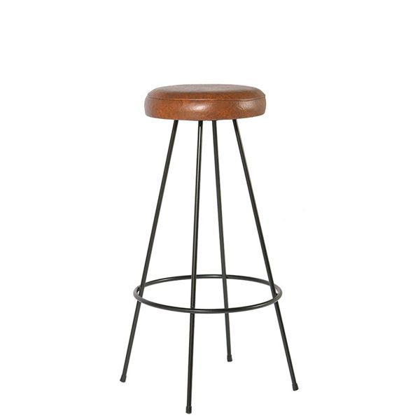 Taburete tapizado estilo industrial para hostelería