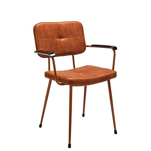 Sillón estructura en acero con asiento y respaldo tapizado a elegir.