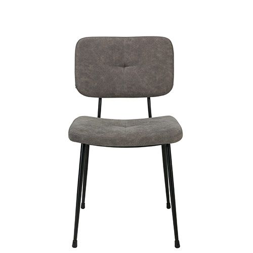Silla estructura en acero con asiento y respaldo tapizado a elegir.