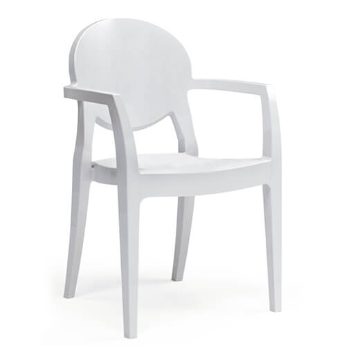 Sillón apilable de policarbonato para hostelería
