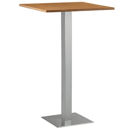 <b>Pie alto de mesa de restaurante</b> INOX Q40 PMA. Con una estructura cuadrada
