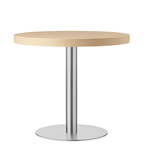 El pie de mesa central INOX R45 PM está fabricado con una base 45 cm de diámetro en hierro fundido. La columna en forma cónica y de 73 cm de altura está fabrica en acero inoxidable satinado