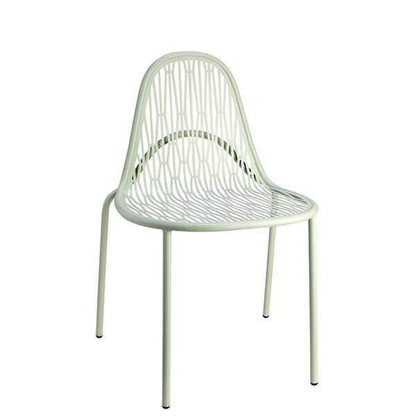 Silla metálica apilable para exterior