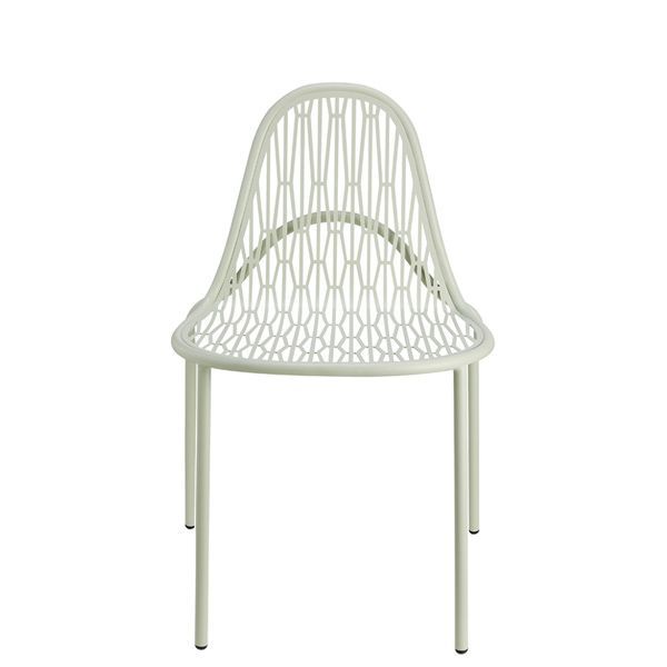 Silla metálica apilable para exterior