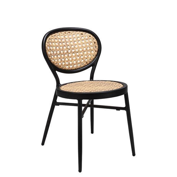 Silla estructura en aluminio lacado con asiento y respaldo