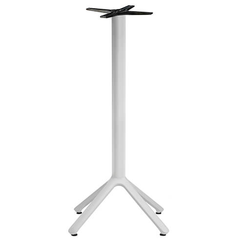 Pie de mesa con base de aluminio y columna cuadrada para hostelería