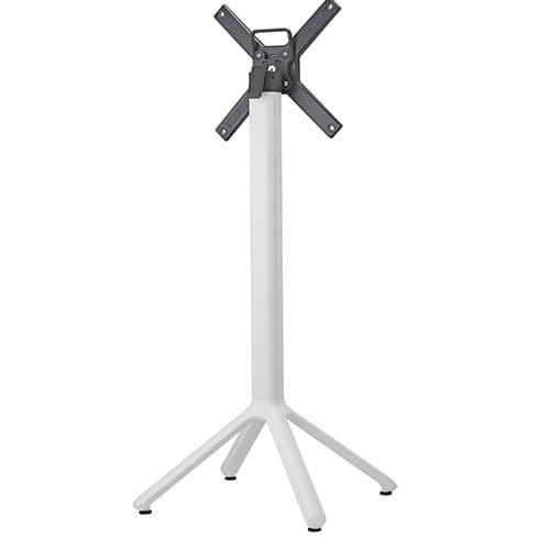 Pie de mesa con base de aluminio y columna cuadrada para hostelería