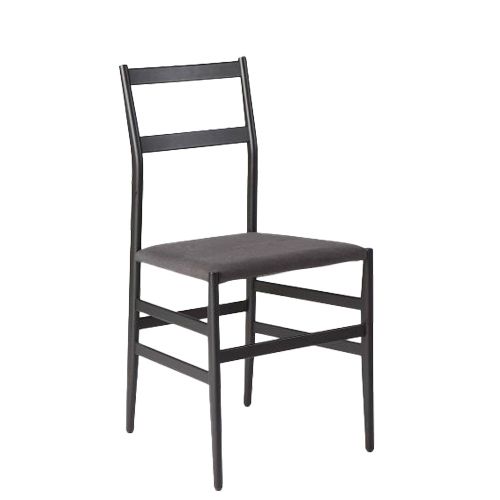 Silla icono de los 50 para proyectos de hostelería. Líneas simples y refinadas. Posibilidad de asiento tapizado o trenzado en cuerda.
