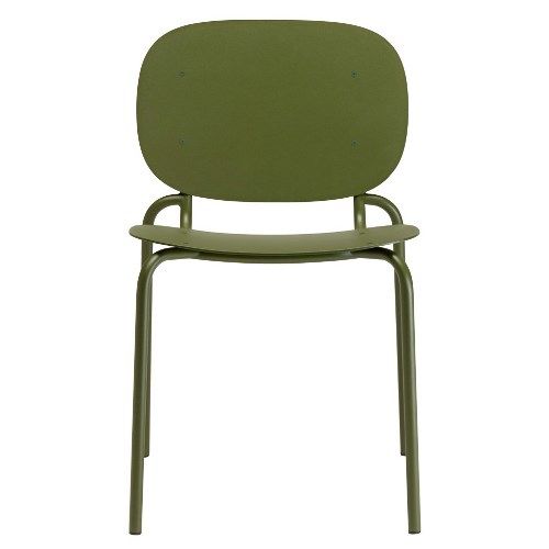 Silla metálica apilable para hostelería, interior y exterior