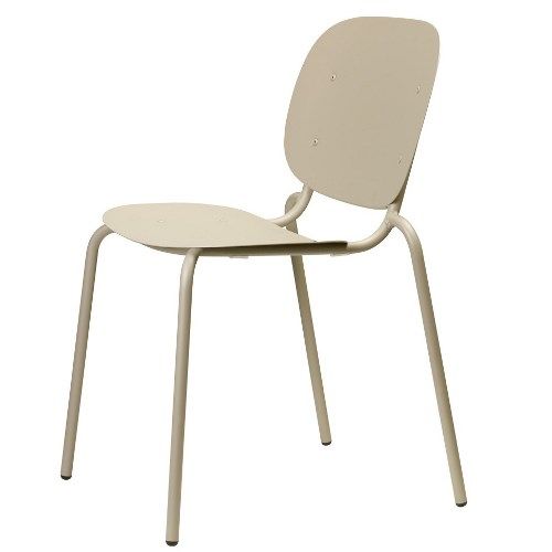 Silla metálica apilable para hostelería, interior y exterior