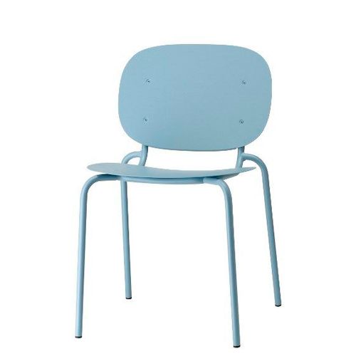 Silla metálica apilable para hostelería, interior y exterior