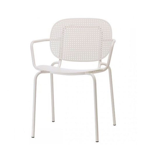 Sillón metálico apilable para hostelería, interior y exterior
