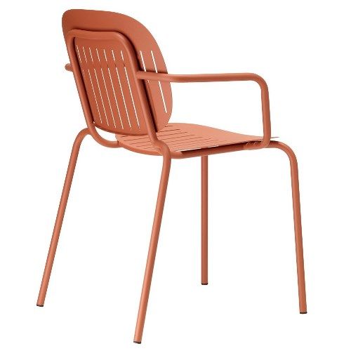 Sillón metálico apilable para hostelería, interior y exterior
