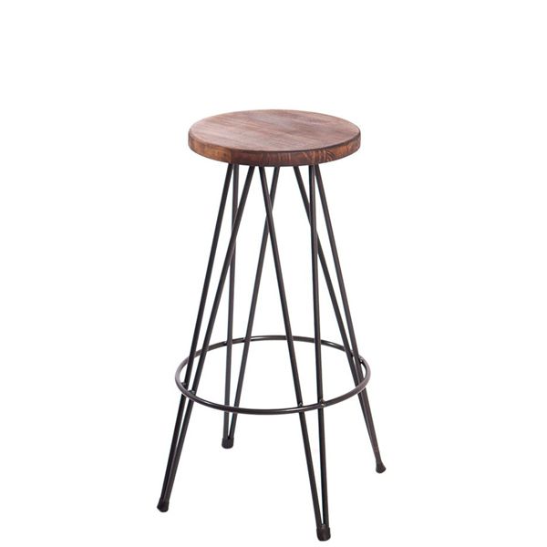 Taburete vintage e industrial para hostelería