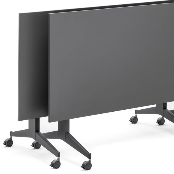 Mesa abatible estructura en acero lacado con tablero en diferentes acabados y medidas.