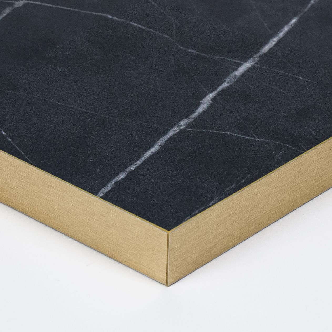 Sobre de mesa para restaurante, canto metálico en PVC de diferentes acabados