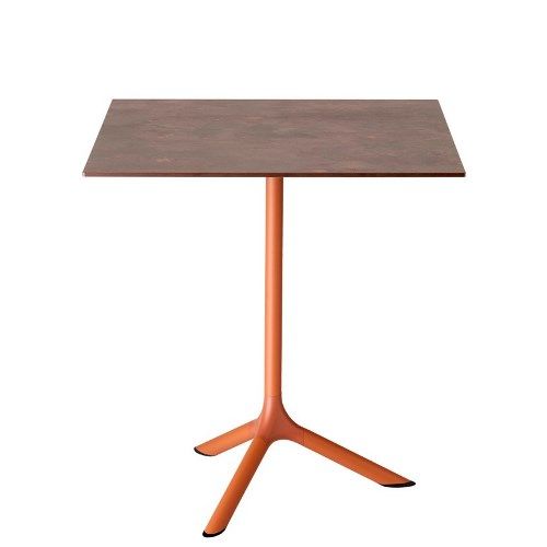 Base de mesa fija para hostelería en aluminio y acero