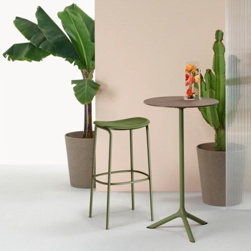 Base de mesa fija para hostelería en aluminio y acero