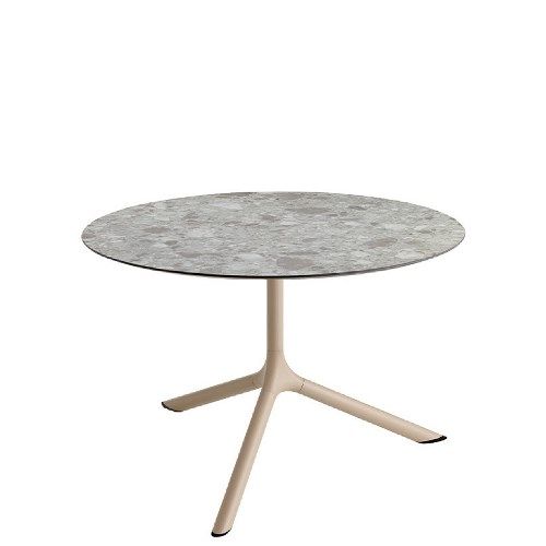 Base de mesa fija para hostelería en aluminio y acero