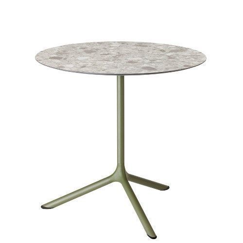 Base de mesa fija para hostelería en aluminio y acero