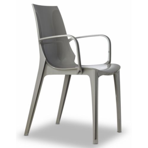 Sillón de policarbonato transparente u opaco para hostelería