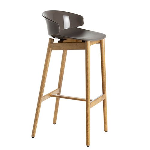 Taburete alto estructura en madera de haya