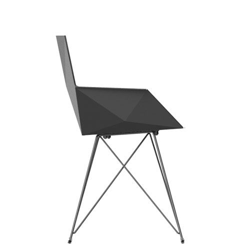 sillón Faz Vondom con patas de acero inoxidable y asiento de polipropileno