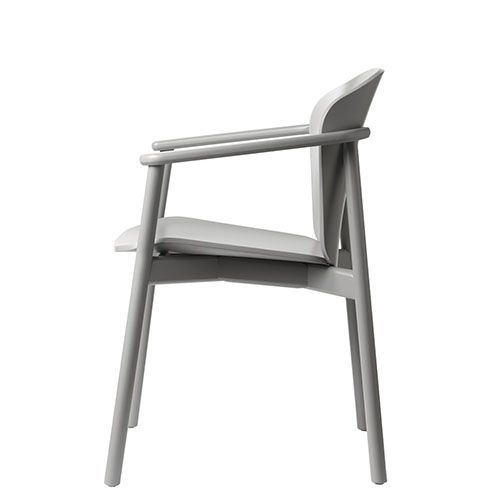 Sillón de madera tapizado para hostelería con diseño nórdico