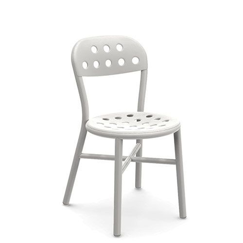 Silla Pipe Magis en aluminio lacado con asiento perforado