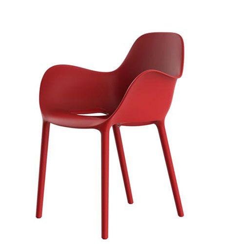 Sillón Sabinas rojo de Vondom apilable para terraza de hostelería