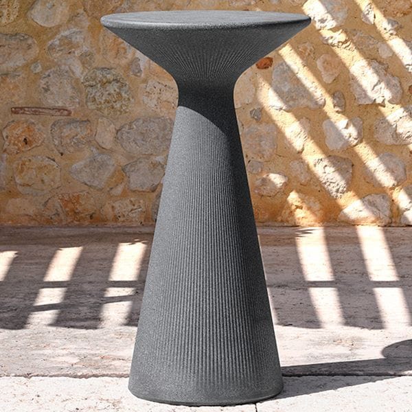 Mesa alta de polietileno apta para exterior – Versión luminosa