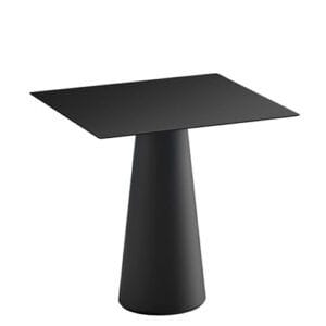 Pie de mesa estilizado circular apto para terrazas