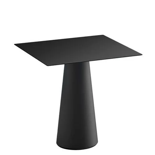 Pie de mesa estilizado circular apto para terrazas