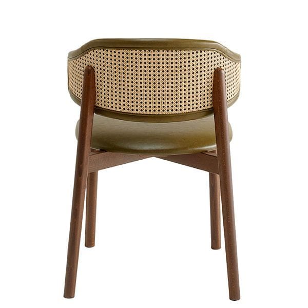 Silla de madera de haya - Tapizada y Cane