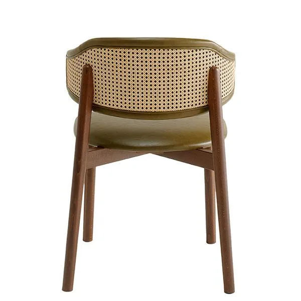 Silla de madera de haya - Tapizada y Cane
