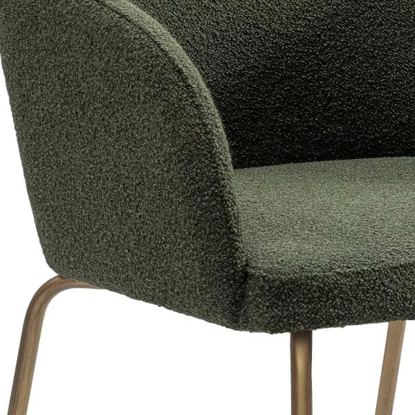 Sillón tapizado con patas metálicas estilo industrial para restaurantes