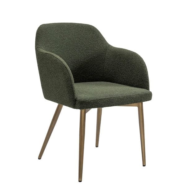 Sillón tapizado con patas metálicas estilo industrial para restaurantes