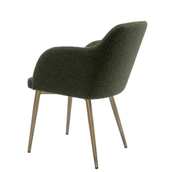 Sillón tapizado con patas metálicas estilo industrial para restaurantes