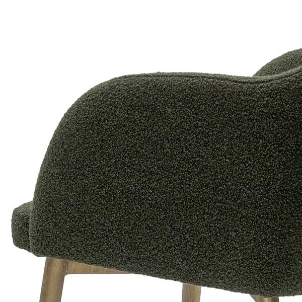 Sillón tapizado con patas metálicas estilo industrial para restaurantes